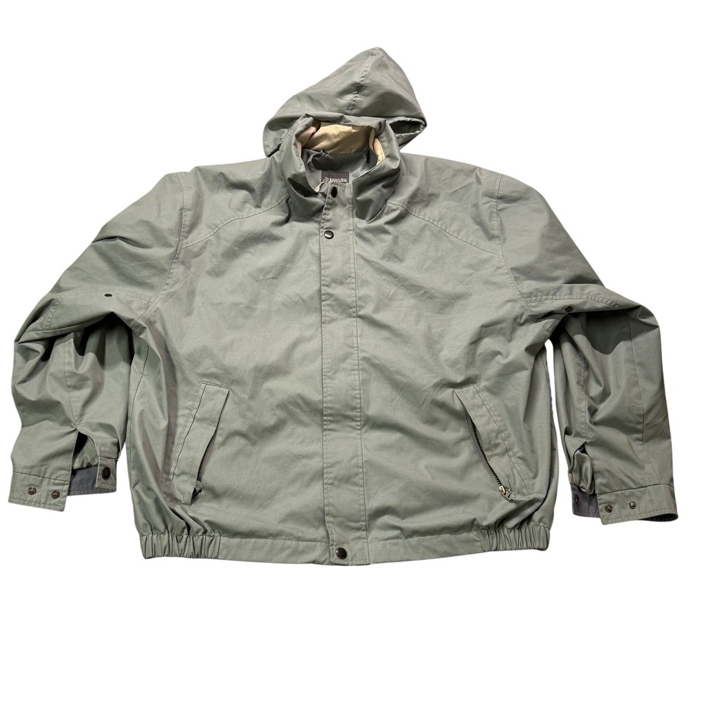 St John's Bay Harrigton Jacket Men's xxl Green utility Streetwear Minimalist VTG